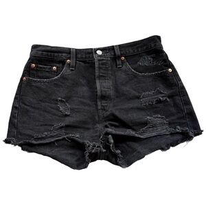 Levi’s Premium Distressed High Rise Denim Shorts – W29